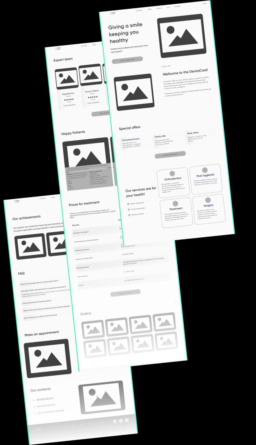 You can see a mockup of the developed site