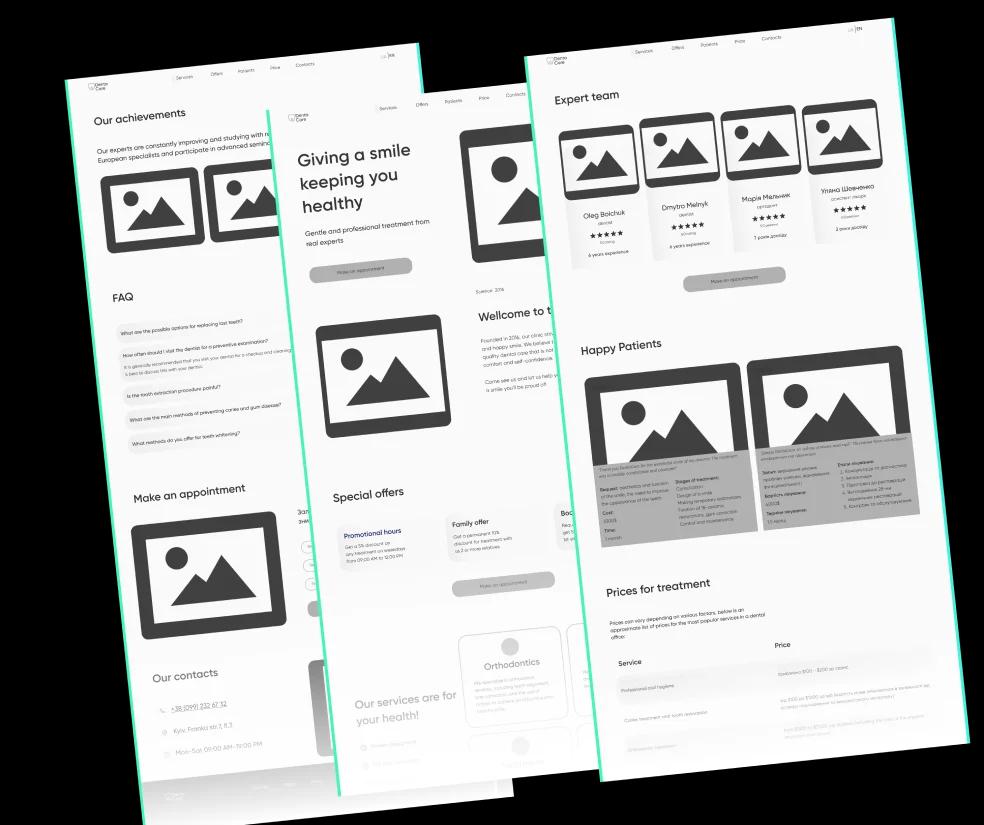 You can see a mockup of the developed site