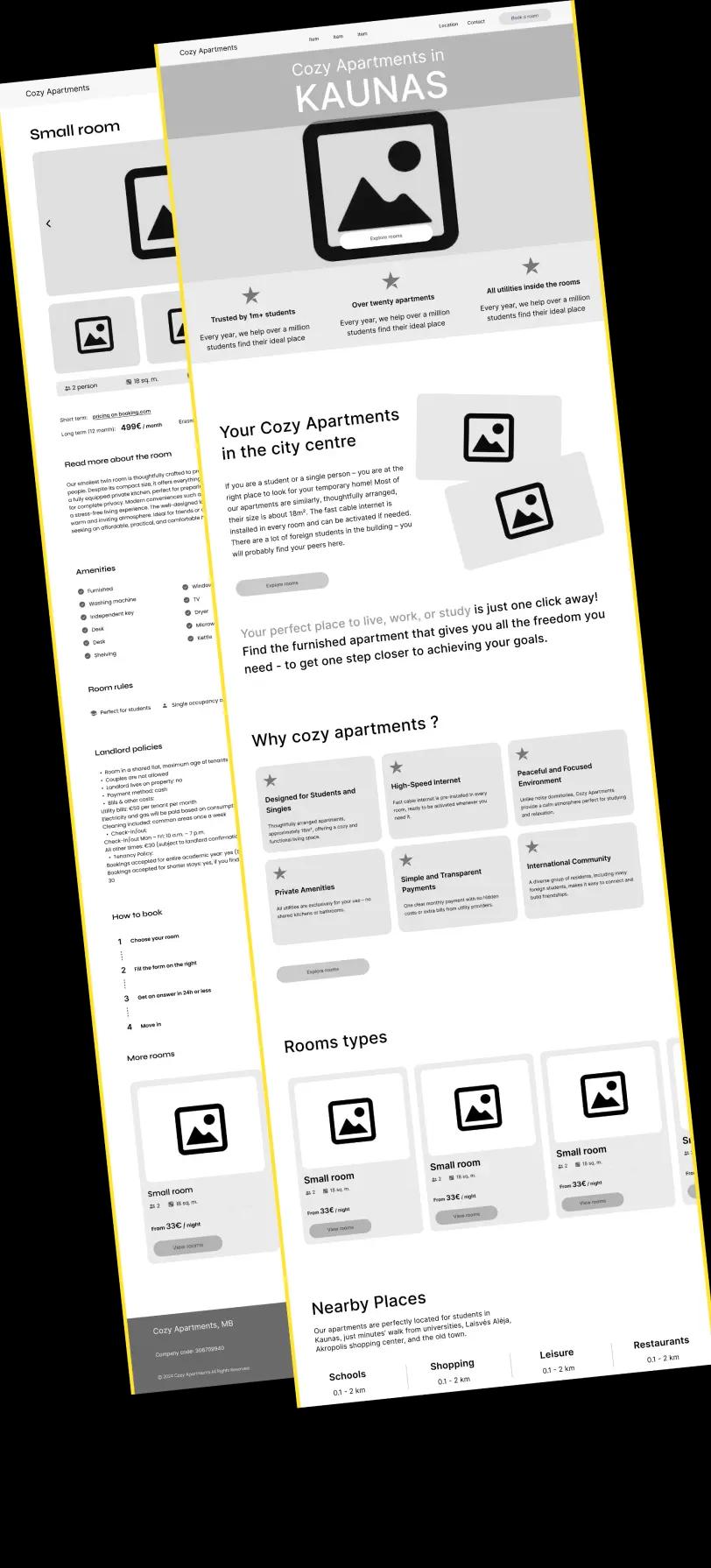 You can see a mockup of the developed site
