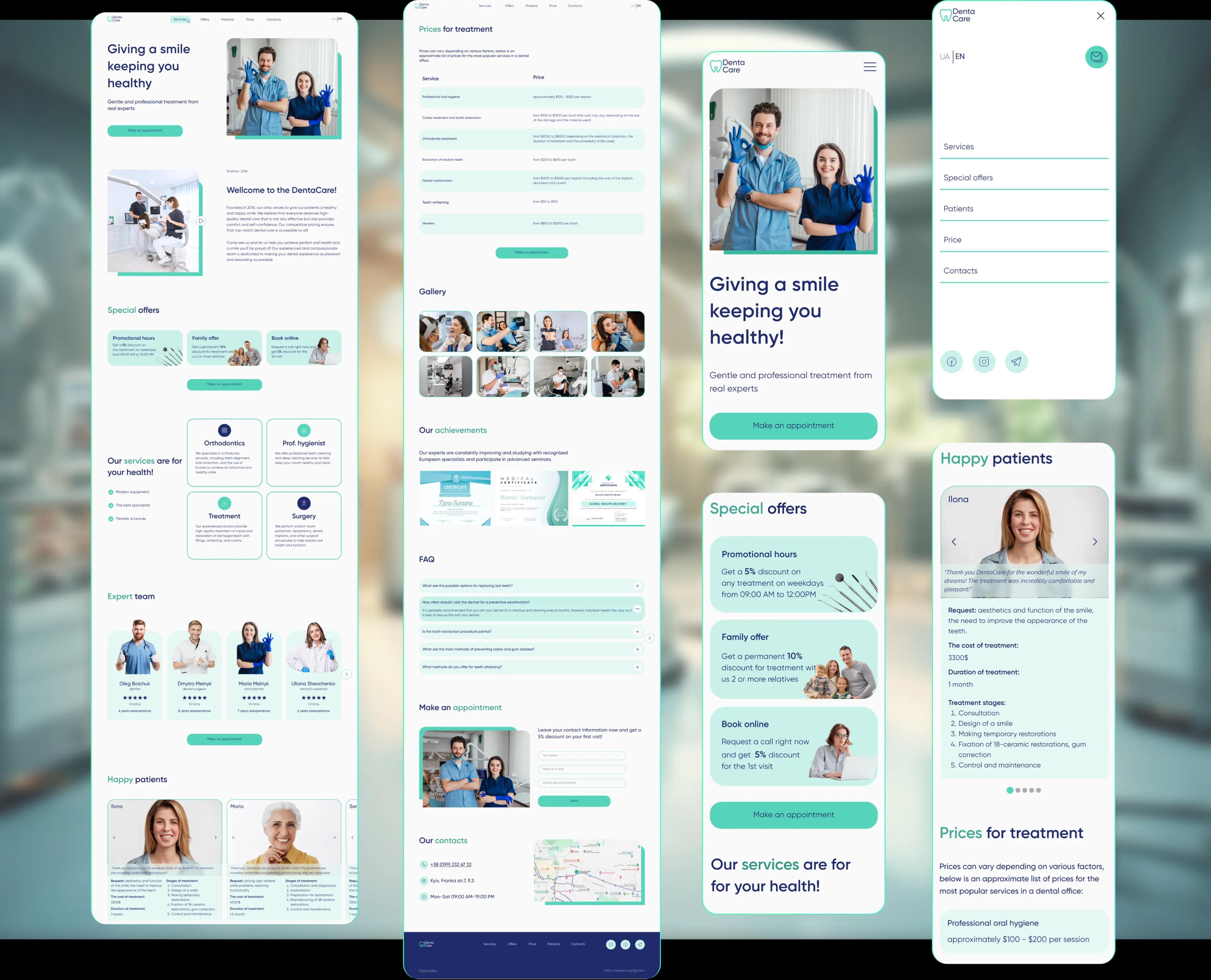 You can see the result of the site development, all its sections and chapters
