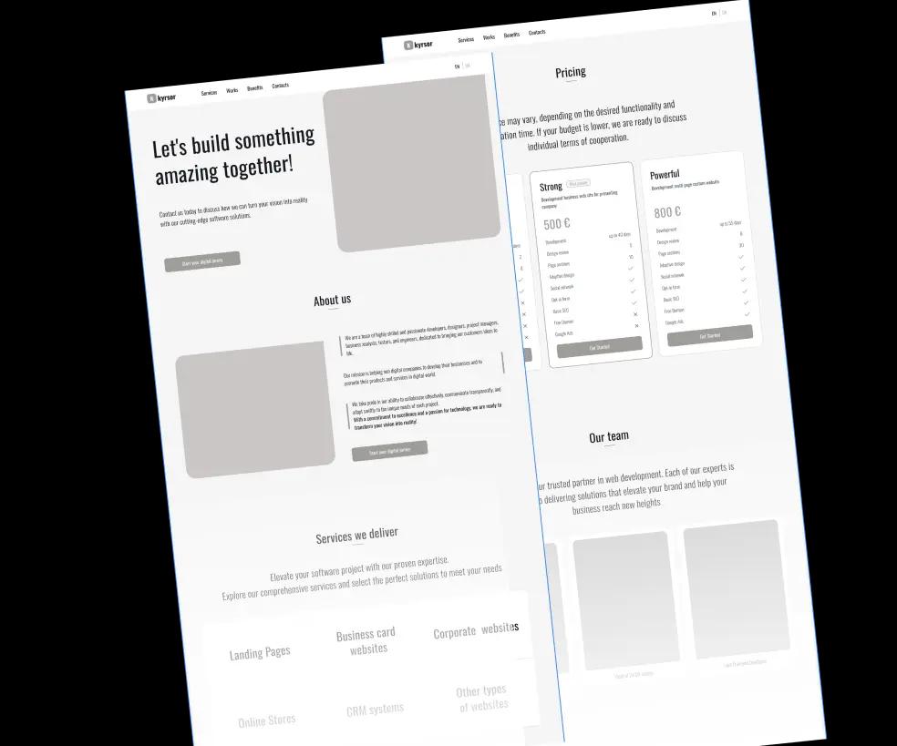 You can see a mockup of the developed site