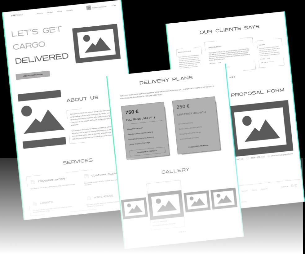 You can see a mockup of the developed site