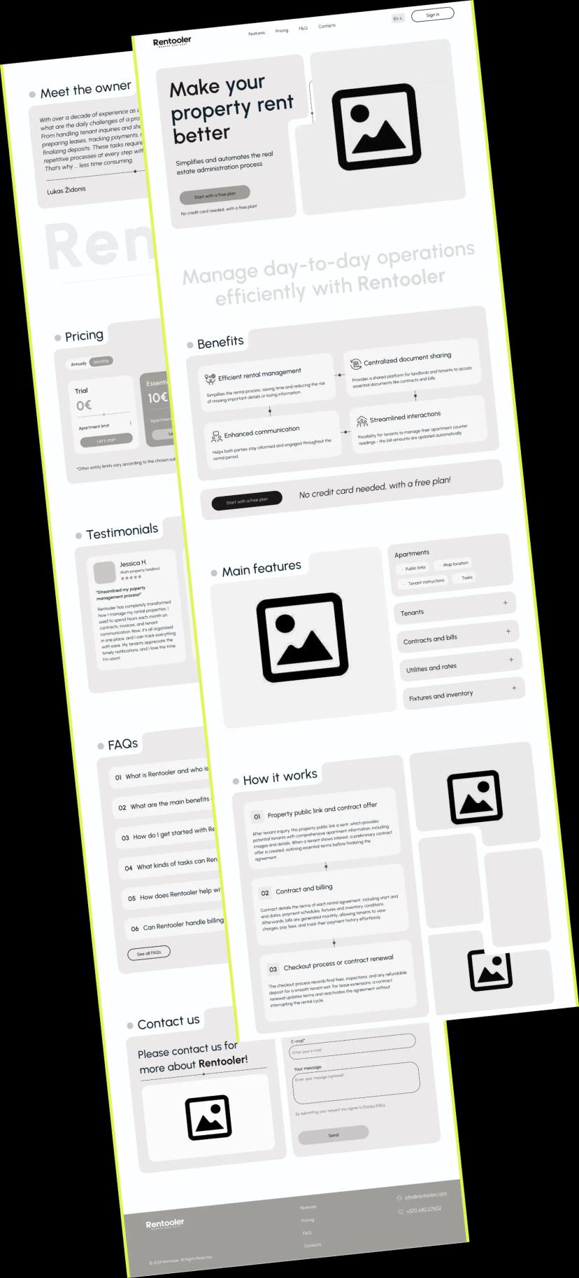 You can see a mockup of the developed site
