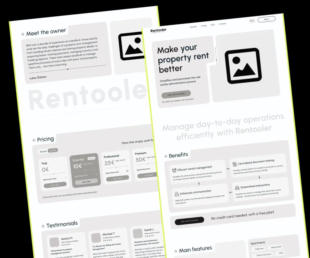 You can see a mockup of the developed site