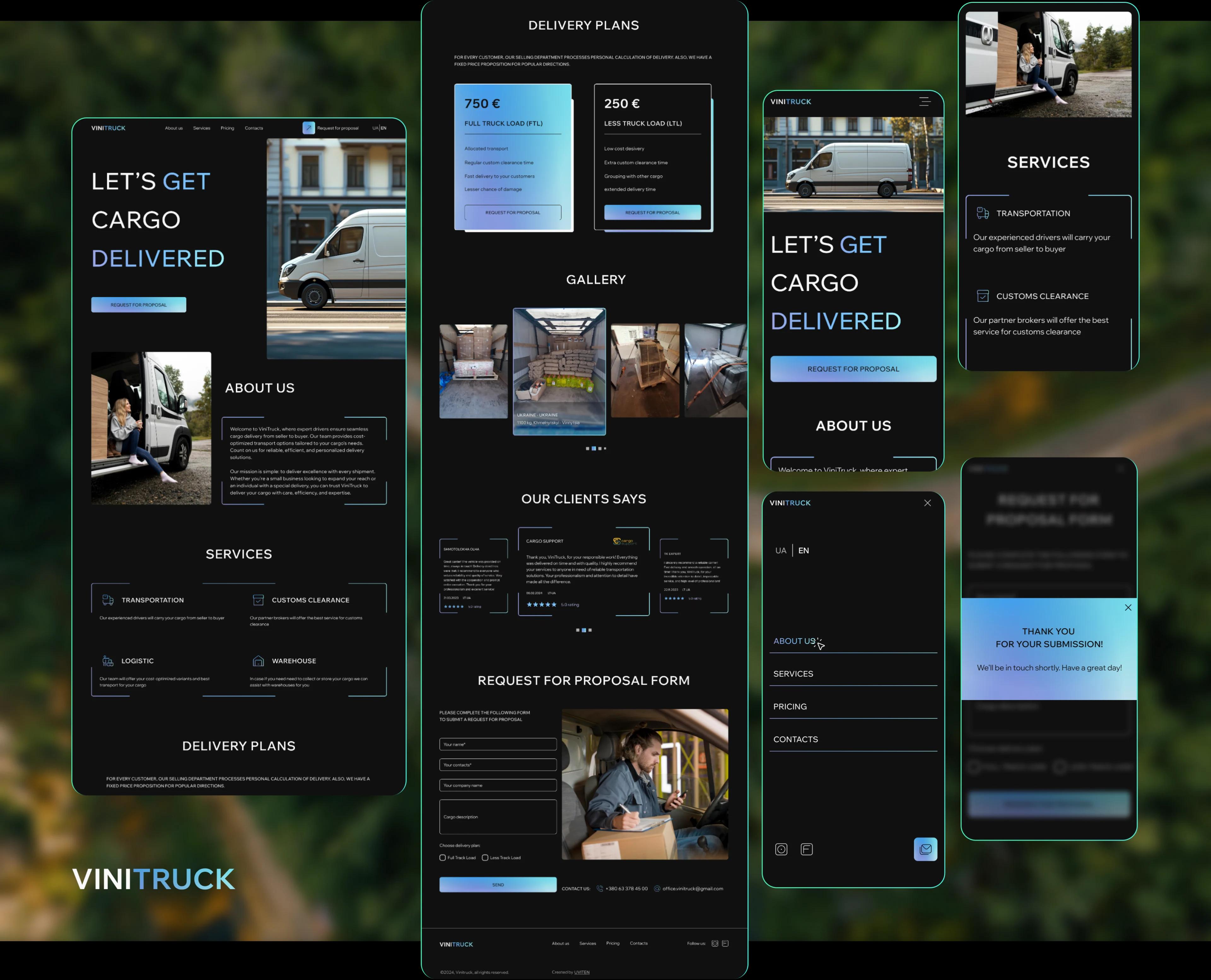 You can see the result of the site development, all its sections and chapters