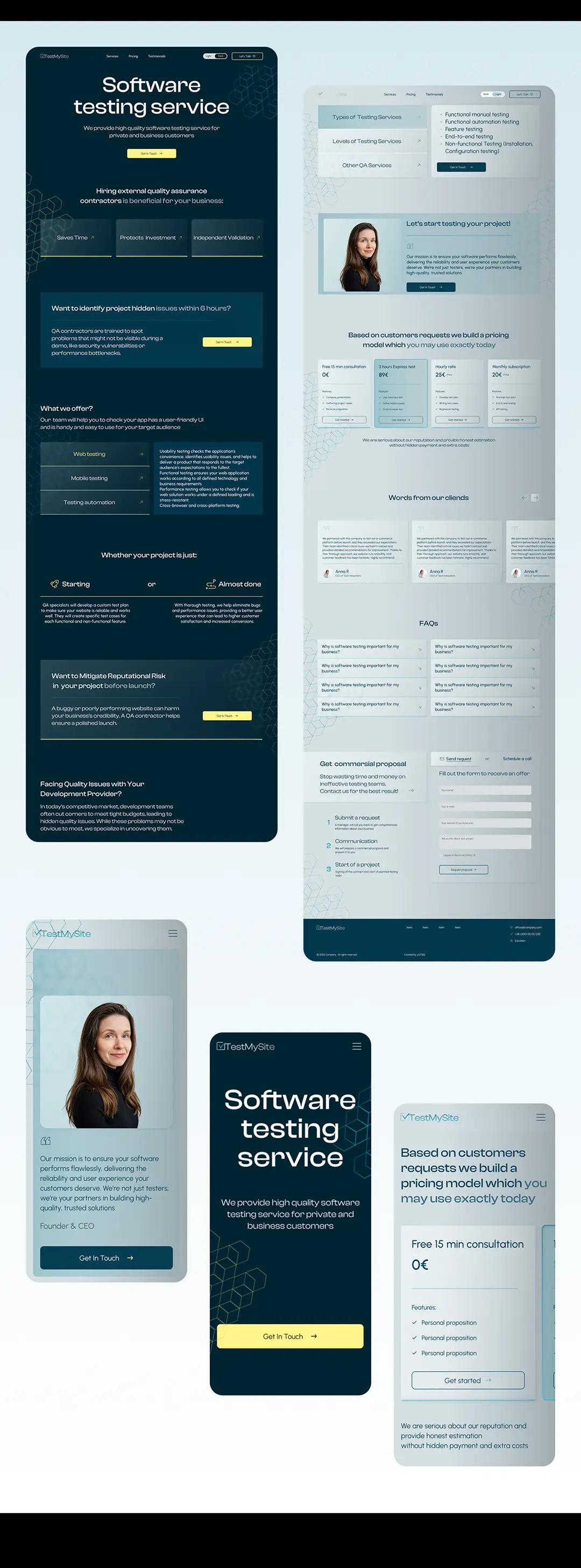 You can see the result of the site development, all its sections and chapters